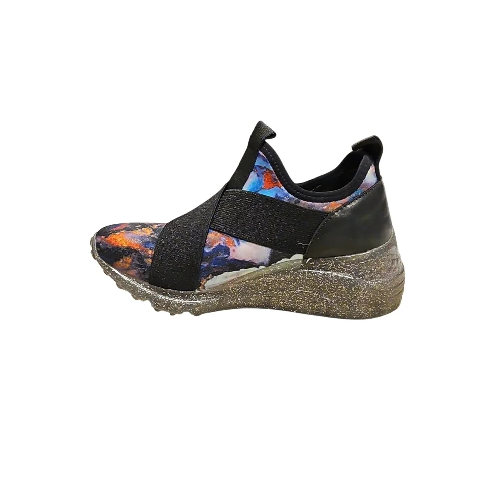 Steve Madden Cryme Black/Multicolor Slip-On Sneakers